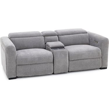 Surround 3-Pc. Fully Loaded Reclining Console Loveseat With Bluetooth Speakers