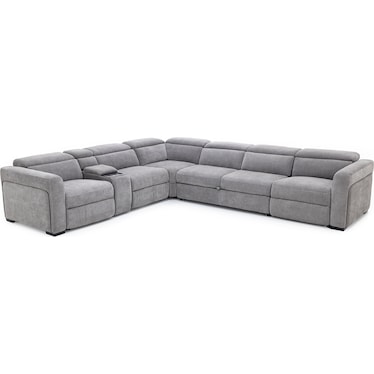 Surround 6-Pc. Fully Loaded Reclining Sectional With Sleeper And Bluetooth Speakers