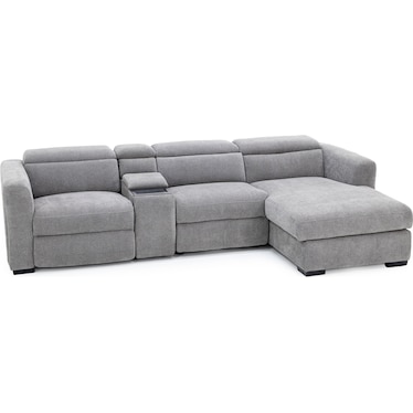 Surround 4-Pc. Fully Loaded Reclining Chaise Sofa With Bluetooth Speakers