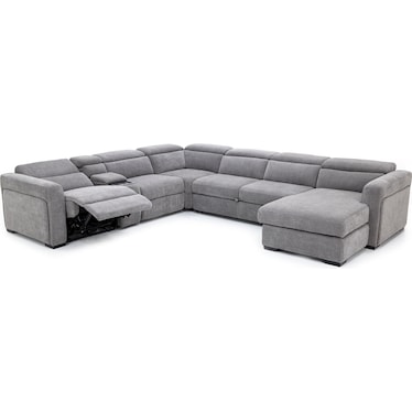 Surround 6-Pc. Fully Loaded Reclining Sectional With Sleeper And Bluetooth Speakers