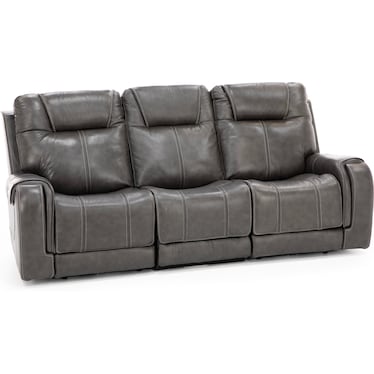 Zion 3-Pc. Leather Fully Loaded Reclining Sofa