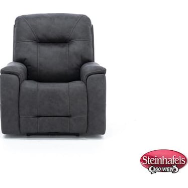Matthew Fully Loaded Recliner With Hidden Cupholders in Steel