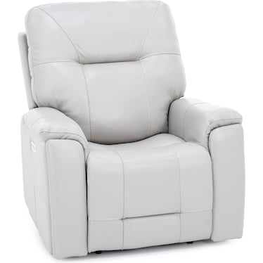 Matthew Leather Fully Loaded Zero Gravity Recliner With Hidden Cupholders In Dove