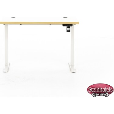 Rise Natural & White Sit Stand Desk