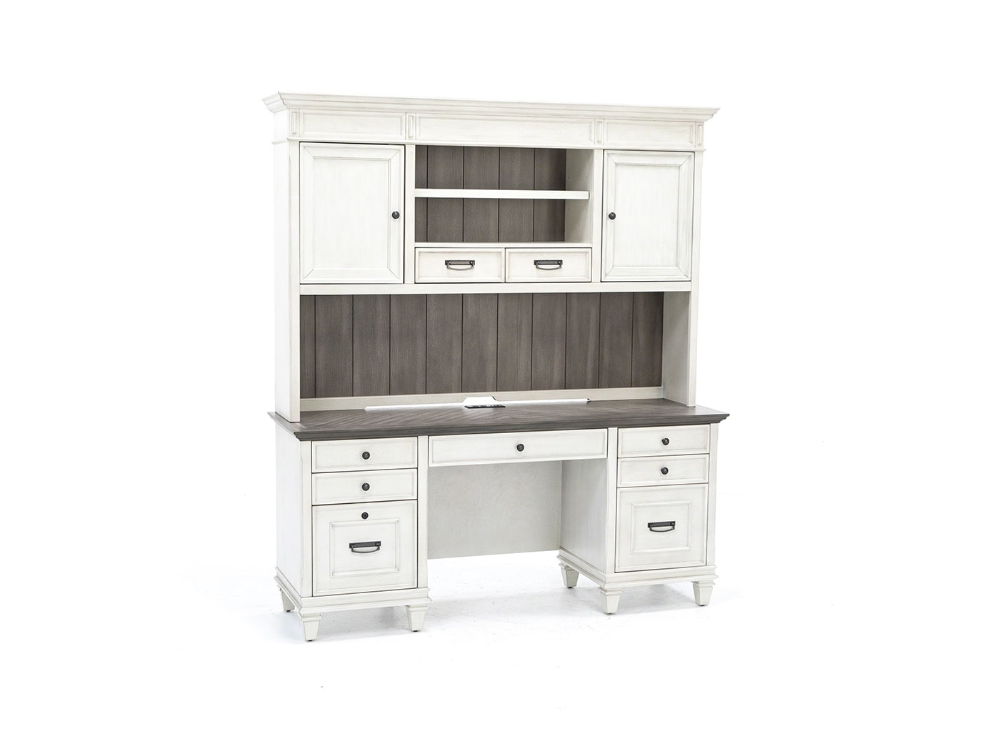 white credenza desk