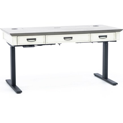 Hartford White Electric Sit and Stand Desk