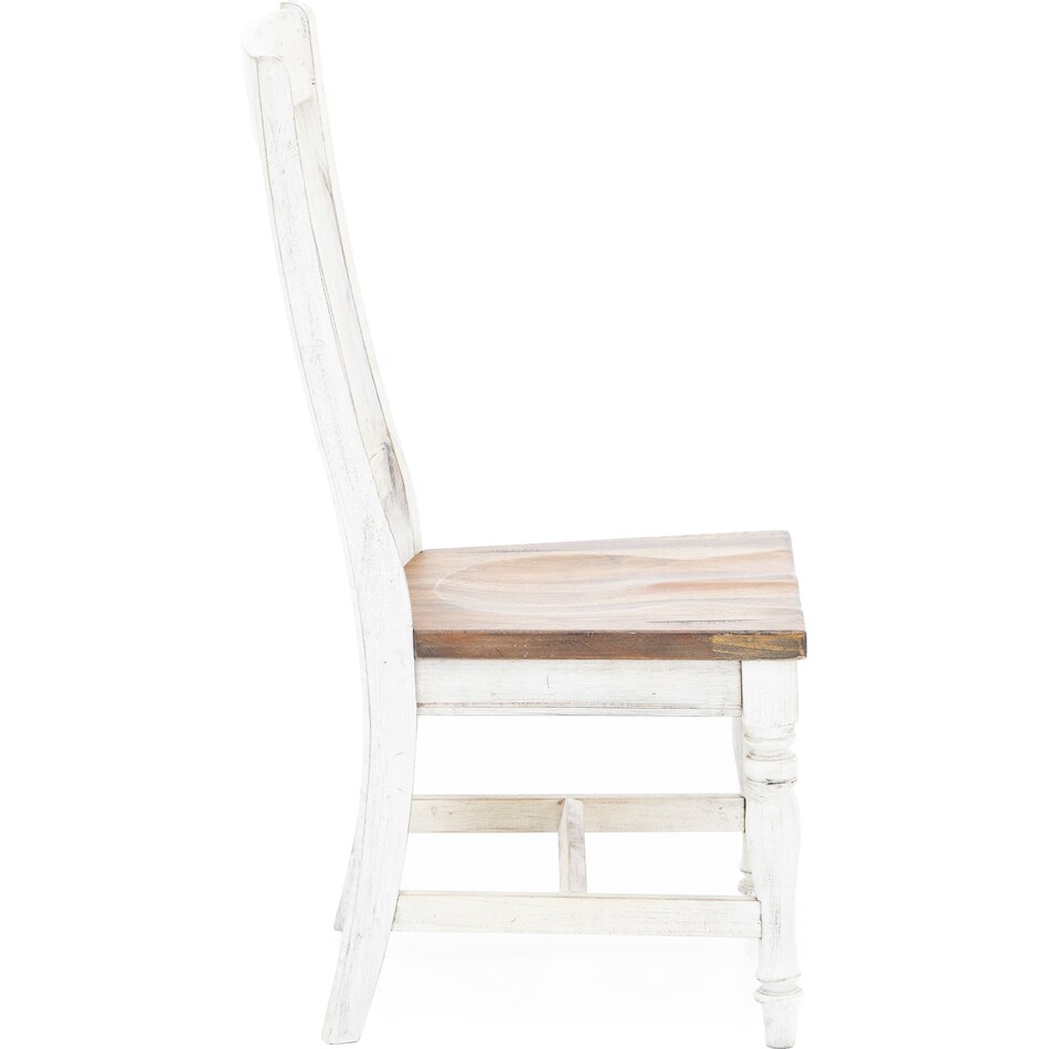 napa antique linen timbered brown inch standard seat height side chair   