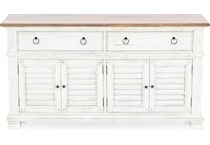 napa antique linen timbered brown buffet server sideboard   