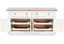 napa antique linen timbered brown buffet server sideboard   