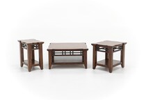 napa brown end table   