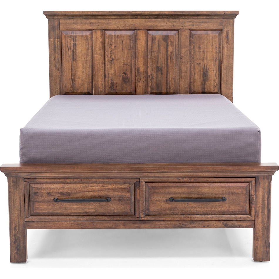 napa brown queen bed package qp  