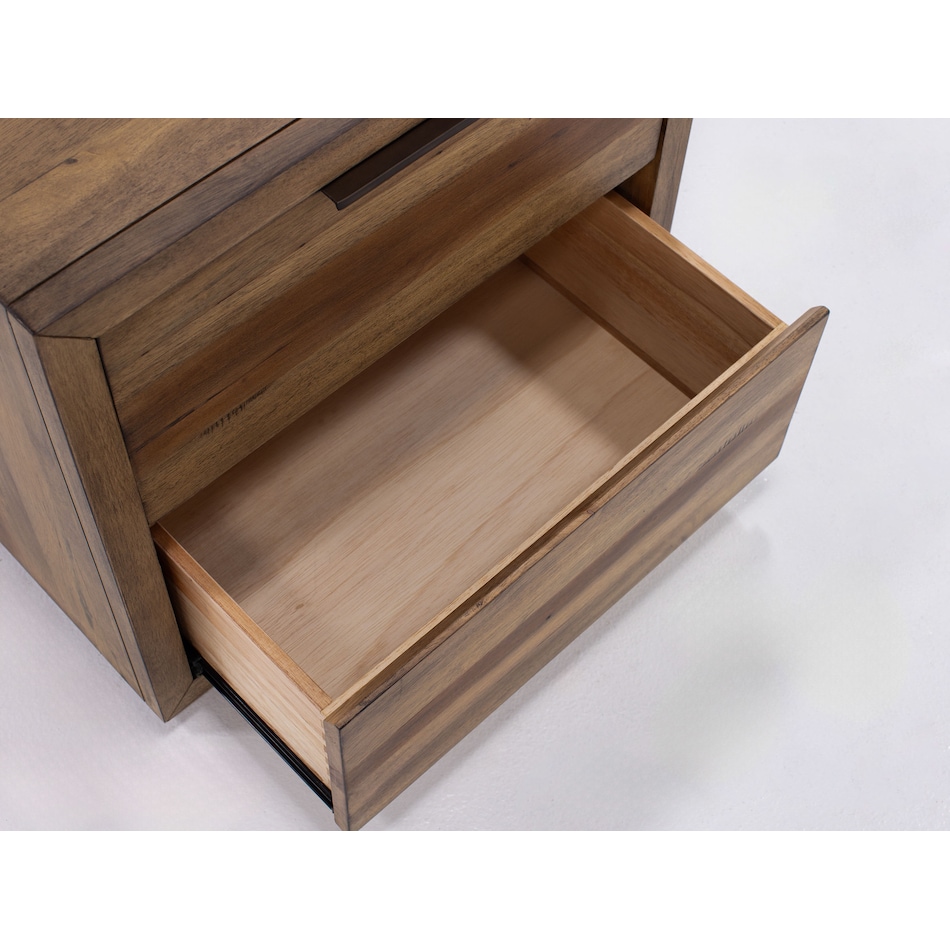 napa brown two drawer   