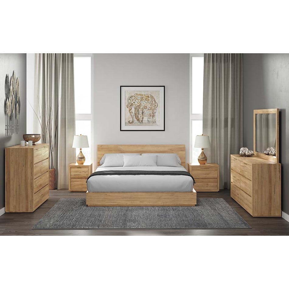 napa brown two drawer   