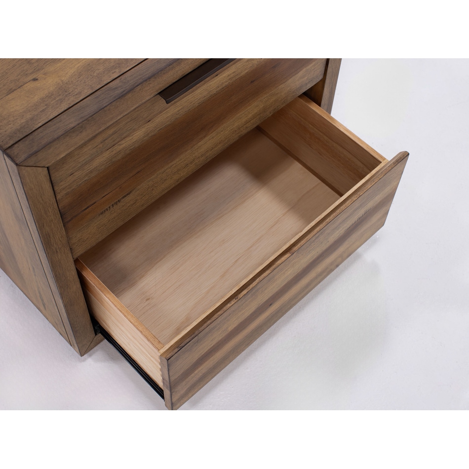 napa brown two drawer   