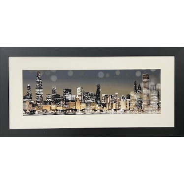 Chicago Nights Framed Art 40"W x 20"H