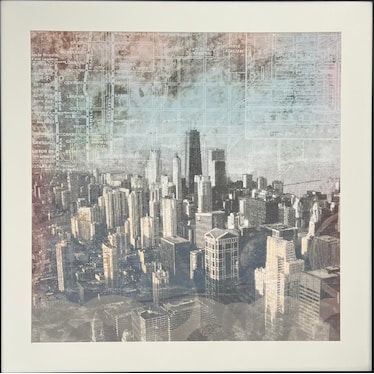 Chicago Skyline Framed Art 40"W x 40"H