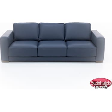 Bianca Leather Sofa in Blue