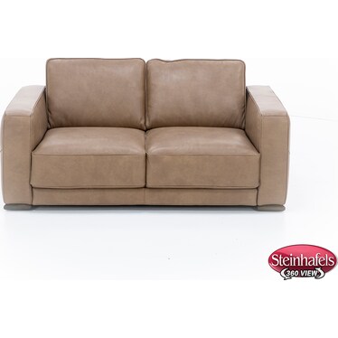 Bianca Leather Loveseat in Brown
