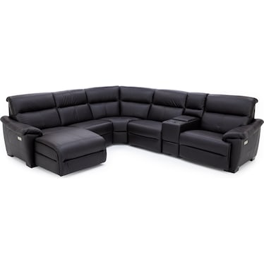 Lorenzo 6-Pc. Leather Fully Loaded Wall Saver Reclining Modular