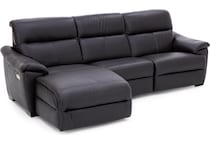 natuzzi brown mtn lth sectional piece pkg  