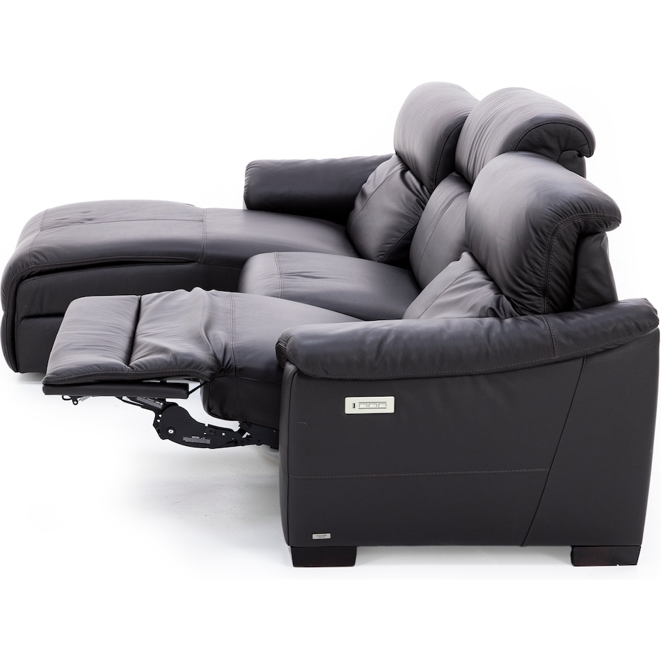 natuzzi brown mtn lth sectional piece pkg  