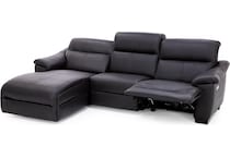 natuzzi brown mtn lth sectional piece pkg  