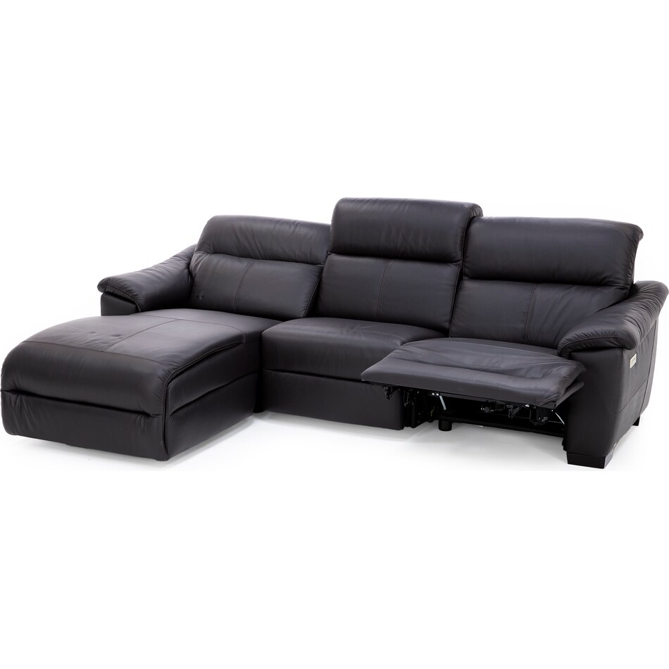natuzzi brown mtn lth sectional piece pkg  