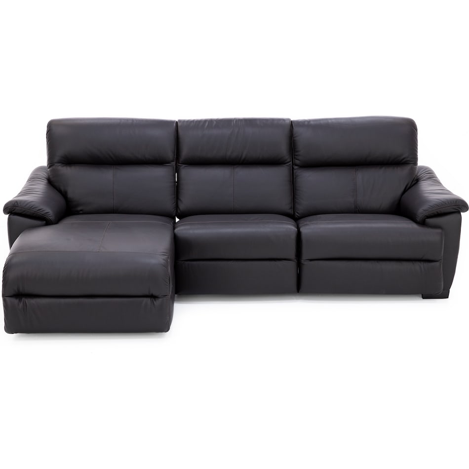 natuzzi brown mtn lth sectional piece pkg  
