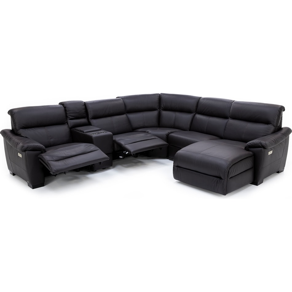 natuzzi brown mtn lth sectional piece zpkg  