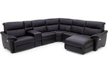 natuzzi brown mtn lth sectional piece zpkg  