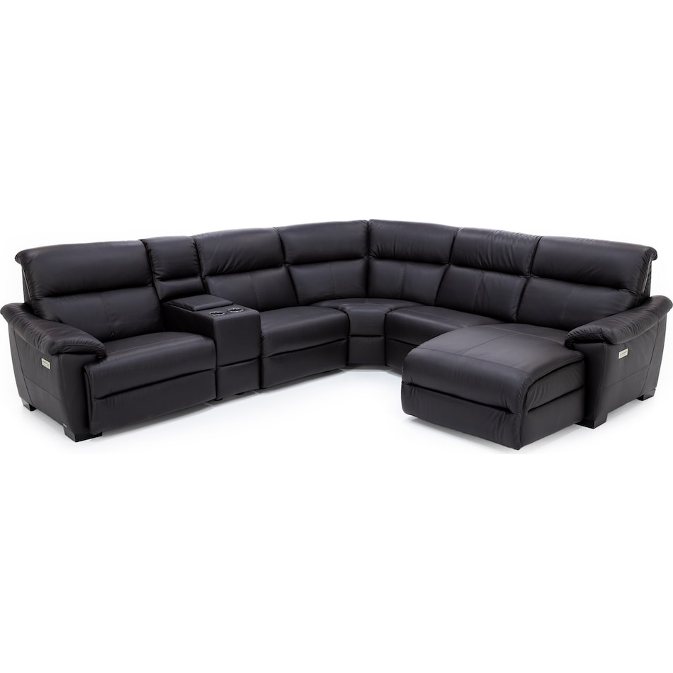natuzzi brown mtn lth sectional piece zpkg  
