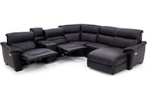 natuzzi brown mtn lth sectional piece zpkg  