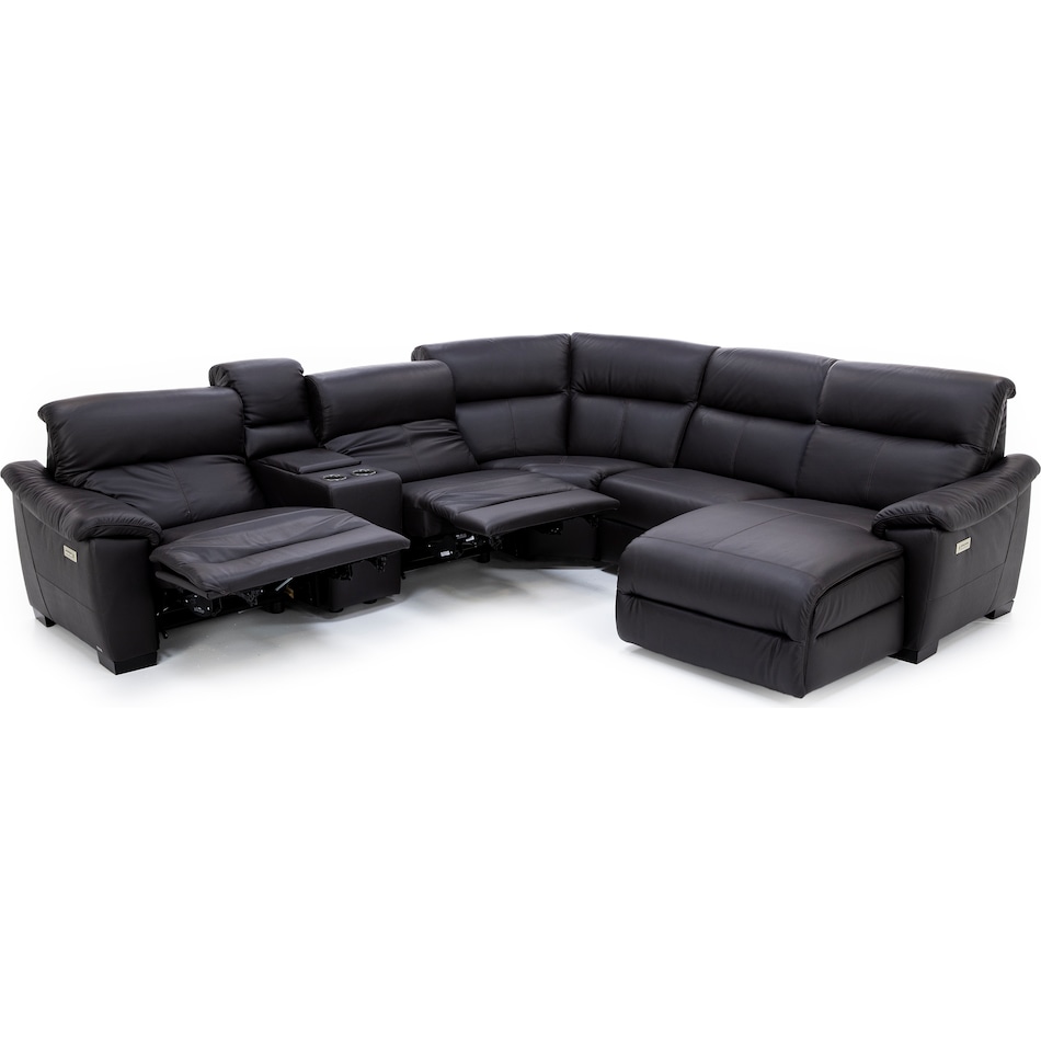 natuzzi brown mtn lth sectional piece zpkg  
