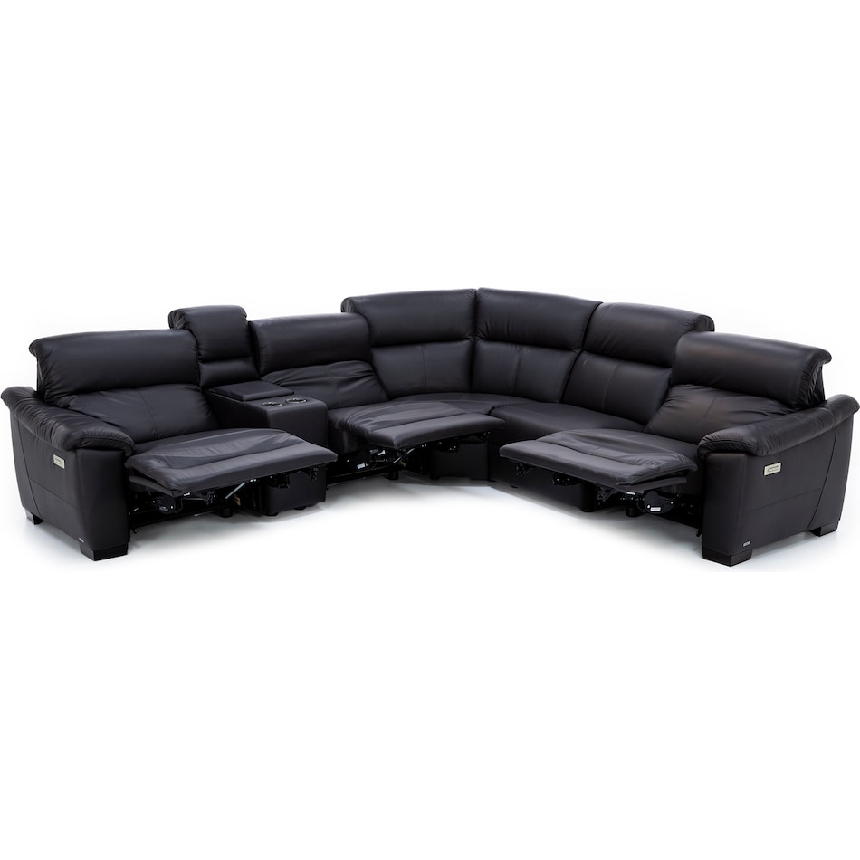 natuzzi brown mtn lth sectional piece pkg  