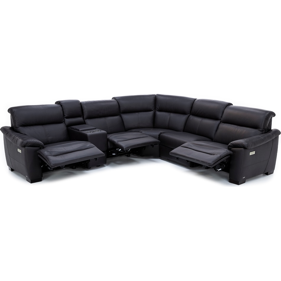 natuzzi brown mtn lth sectional piece pkg  