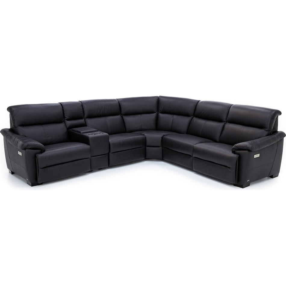 natuzzi brown mtn lth sectional piece pkg  