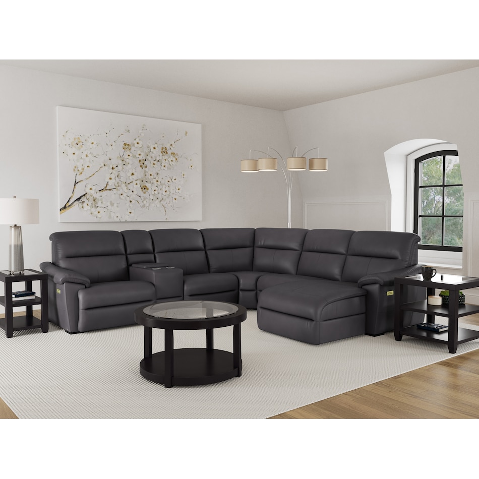 natuzzi brown mtn lth sectional piece lifestyle image zpkg  