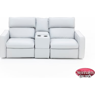 Matteo 3-Pc. Leather Power Headrest Reclining Console Loveseat