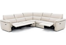 natuzzi grey mtn lth sectional piece pkg  