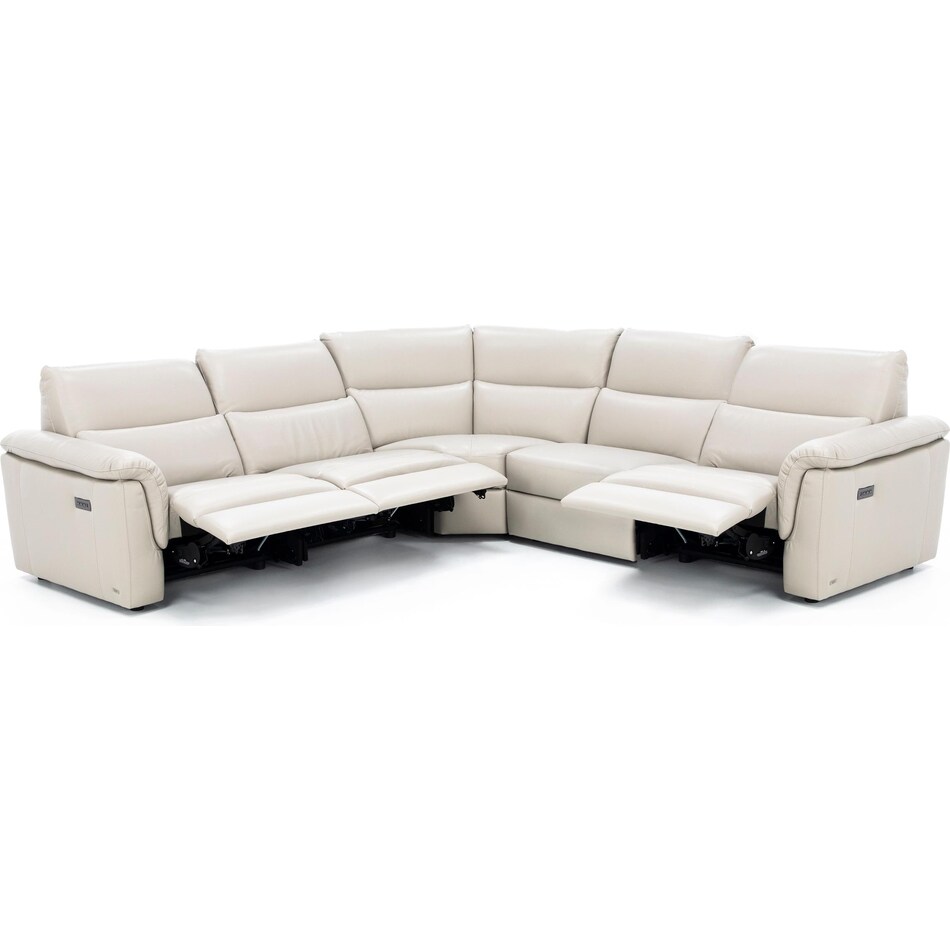 natuzzi grey mtn lth sectional piece pkg  