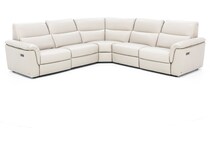 natuzzi grey mtn lth sectional piece pkg  
