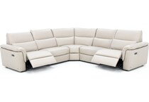natuzzi grey mtn lth sectional piece pkg  