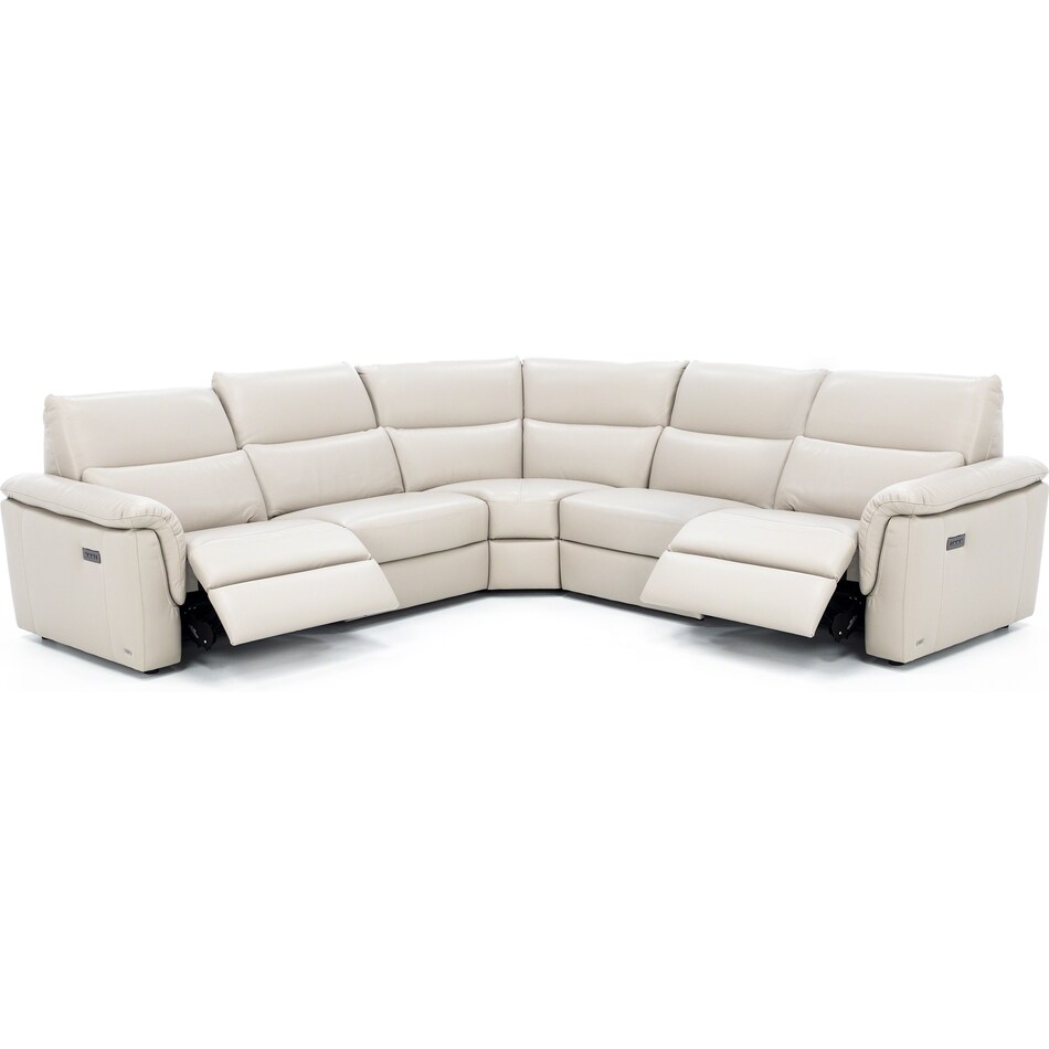 natuzzi grey mtn lth sectional piece pkg  