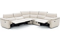 natuzzi grey mtn lth sectional piece pkg  