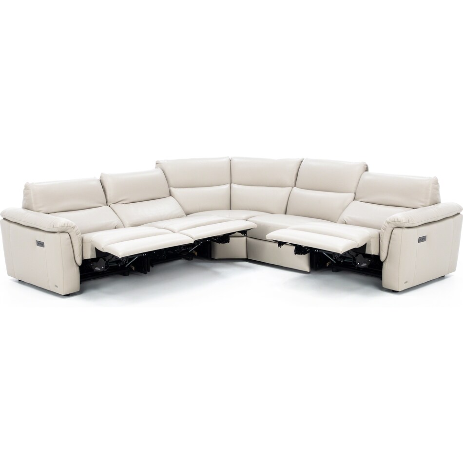 natuzzi grey mtn lth sectional piece pkg  
