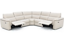 natuzzi grey mtn lth sectional piece pkg  