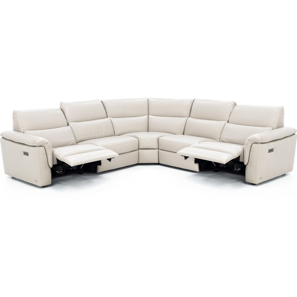 natuzzi grey mtn lth sectional piece pkg  