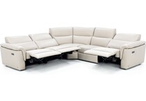 natuzzi grey mtn lth sectional piece pkg  