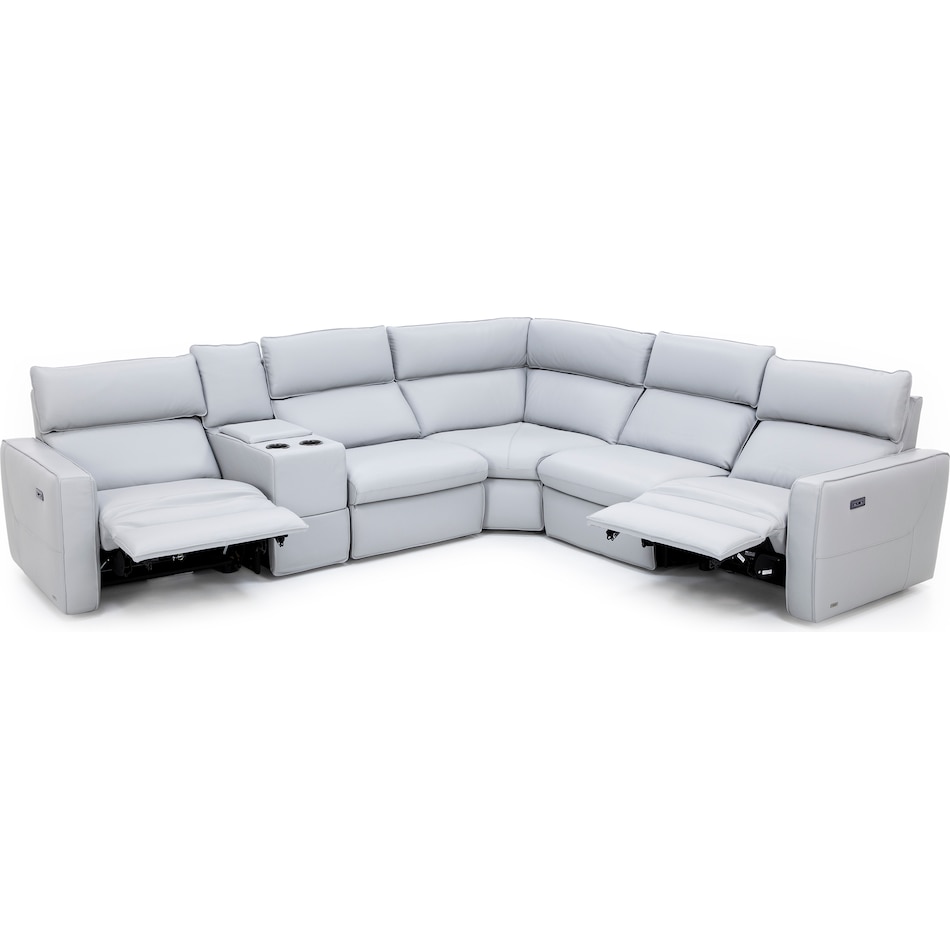 natuzzi grey mtn lth sectional piece pkg  