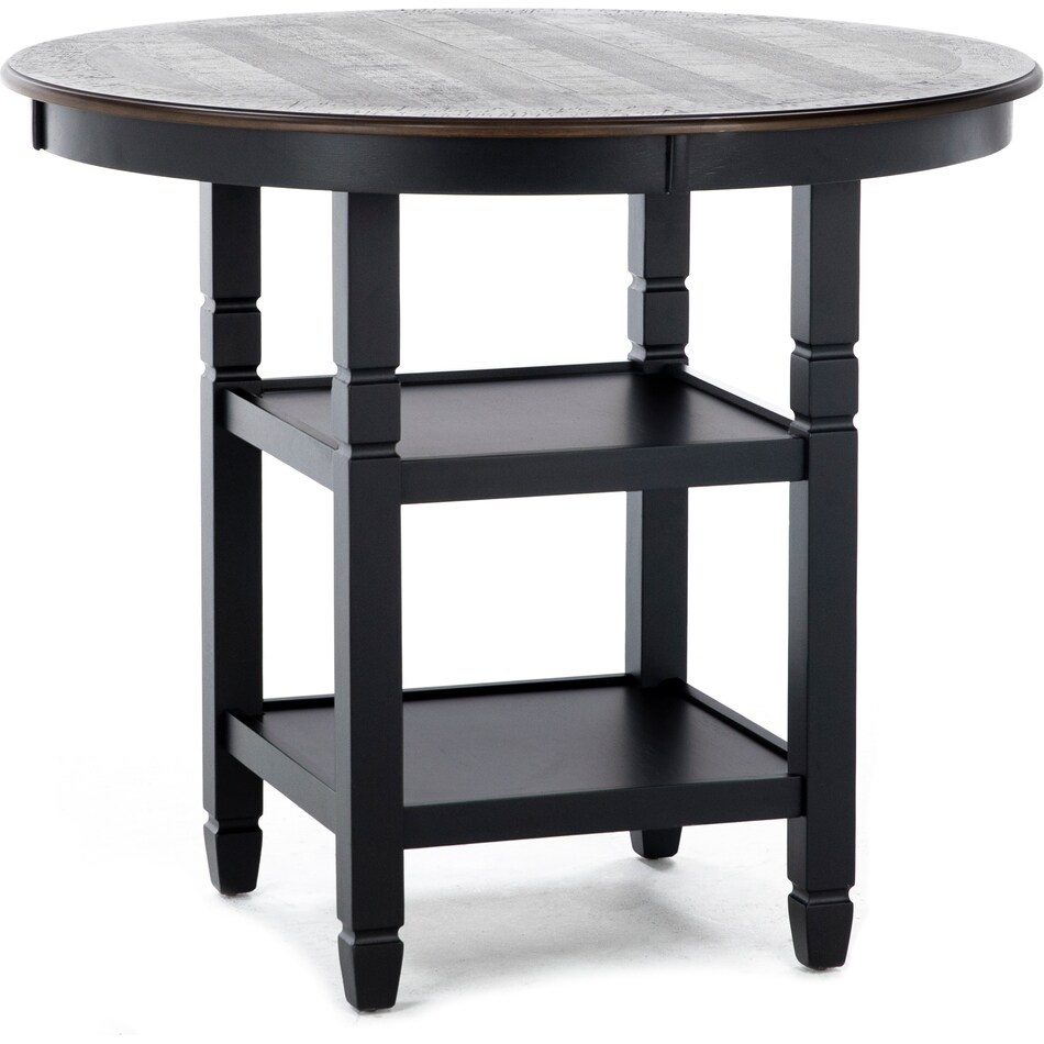 ncla black counter height round oval   